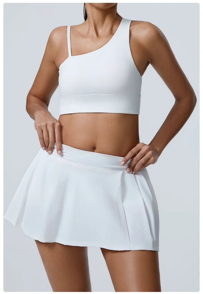 Women's 2pcs cropped and short skirt set