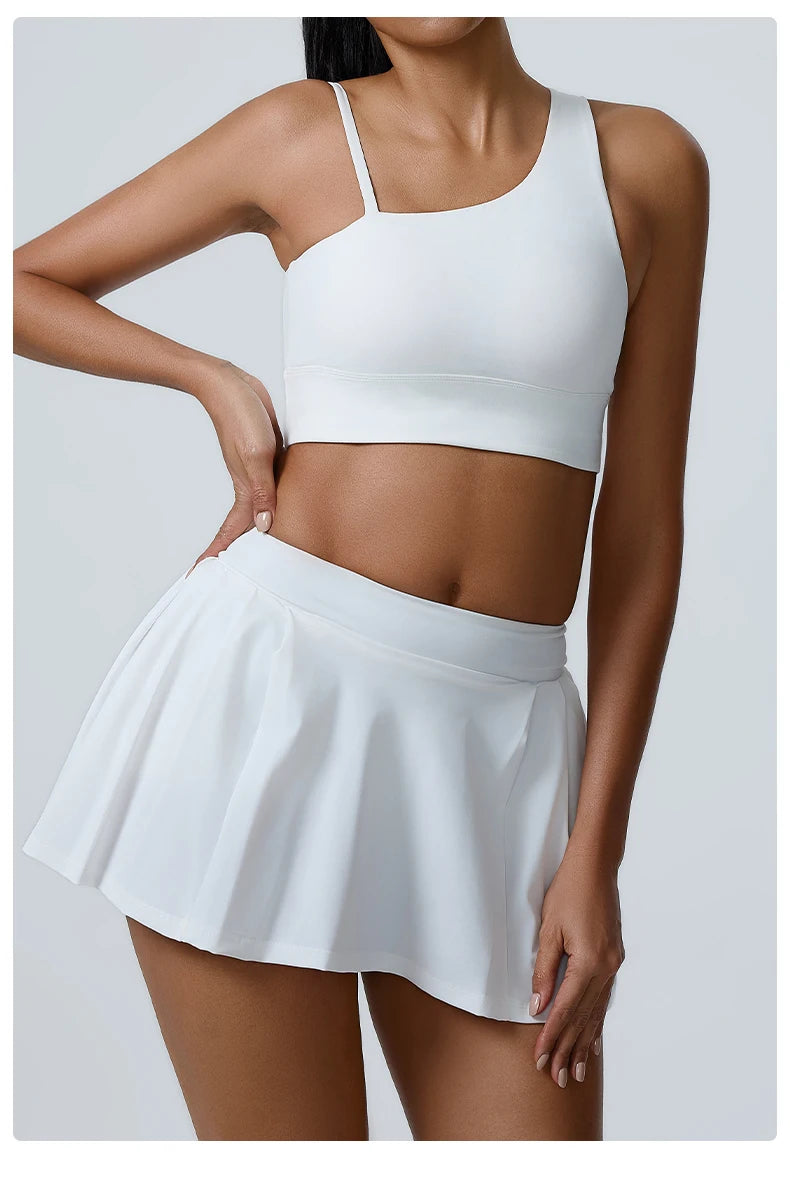 Women's 2pcs cropped and short skirt set
