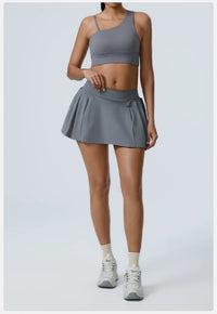 Women's 2pcs cropped and short skirt set