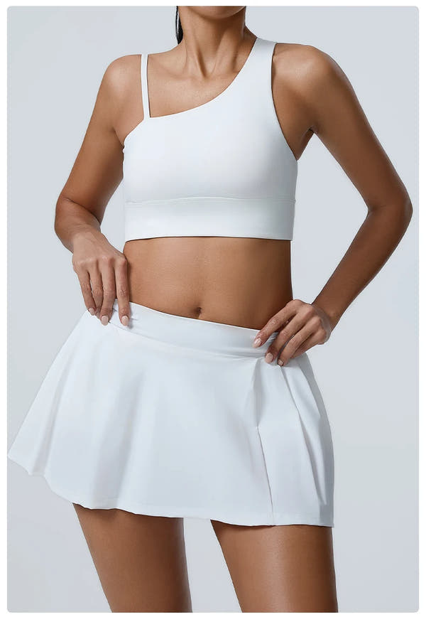 Women's 2pcs cropped and short skirt set