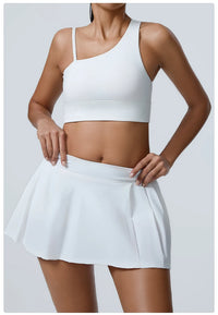 Women's 2pcs cropped and short skirt set