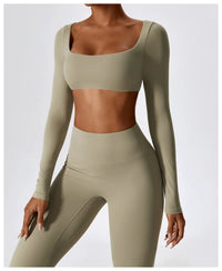 Women's cropped and flared 2pcs yoga/Workout set