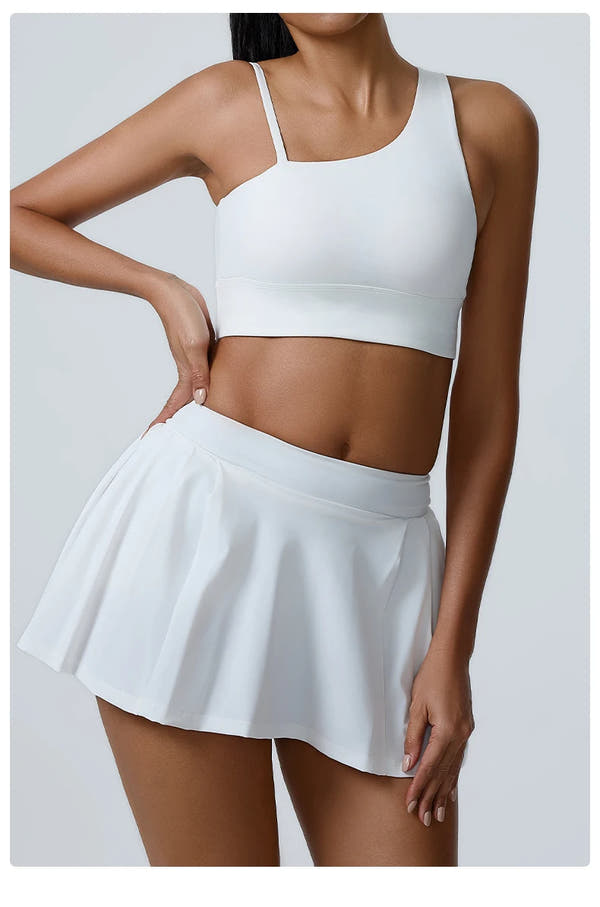 Women's 2pcs cropped and short skirt set